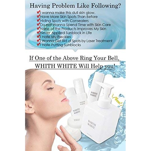 WHITH WHITE Skin Whitening Face Exfoliator HYALURONIC Acid & C...