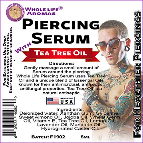 Whole Life Piercing Aftercare Serum - with Tea Tree Oil, 100% Aus...