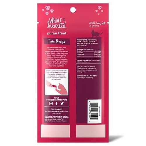 Petco Brand - WholeHearted Tuna Recipe Puree Squeezable Cat Treat...