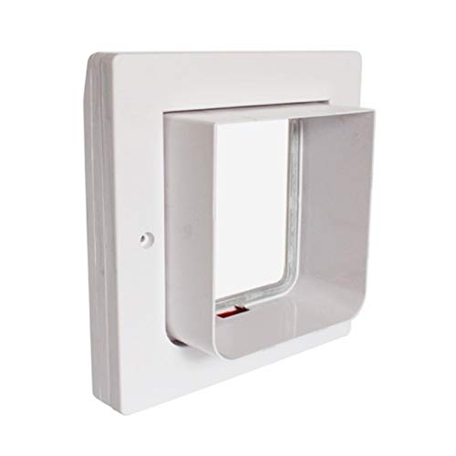 WHZ Cat/Small-Scale Dog Friendly Transparent Flap, Universal 4 Wa...