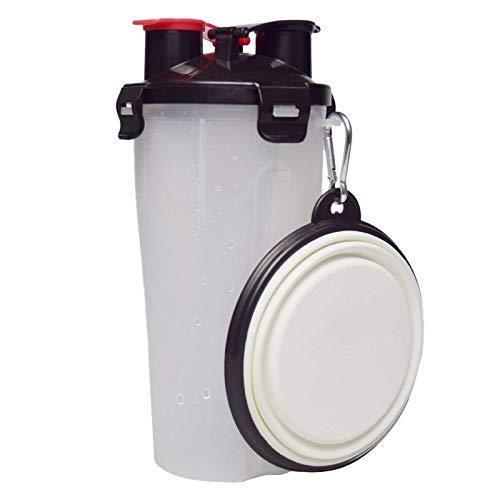 WHZ Pet Outdoor Portable Dual-use Water and Food Cup with A Foldi...