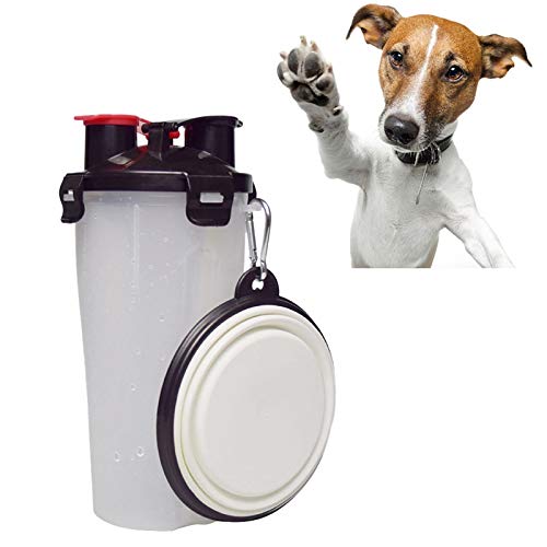 WHZ Pet Outdoor Portable Dual-use Water and Food Cup with A Foldi...