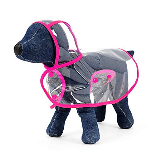 WHZ Waterproof Transparent Pet Raincoat Rain Wear Poncho Cloth, L...