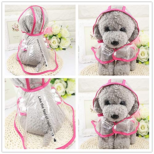 WHZ Waterproof Transparent Pet Raincoat Rain Wear Poncho Cloth, L...