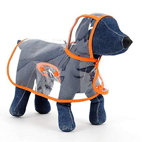WHZ Waterproof Transparent Pet Raincoat Rain Wear Poncho Cloth, X...