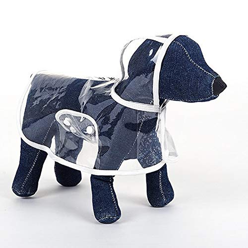 WHZ Waterproof Transparent Pet Raincoat Rain Wear Poncho Cloth, S...