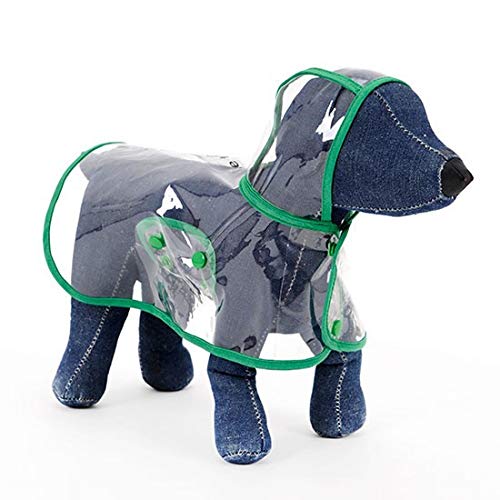 WHZ Waterproof Transparent Pet Raincoat Rain Wear Poncho Cloth, X...