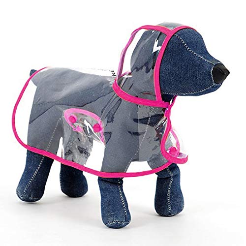 WHZ Waterproof Transparent Pet Raincoat Rain Wear Poncho Cloth, M...