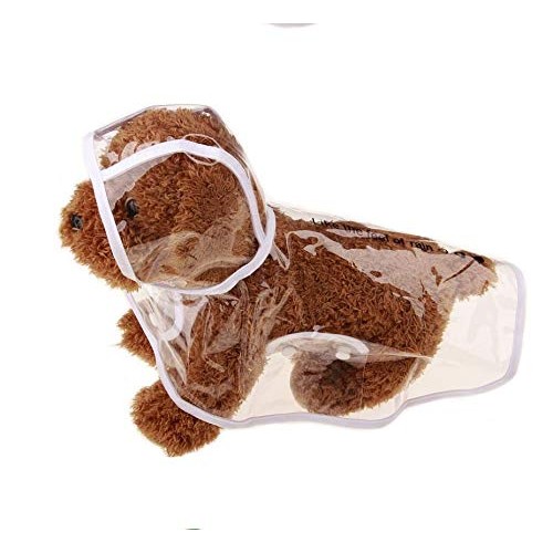 WHZ Waterproof Transparent Raincoat Clothing for Pet Dog, Size:M...