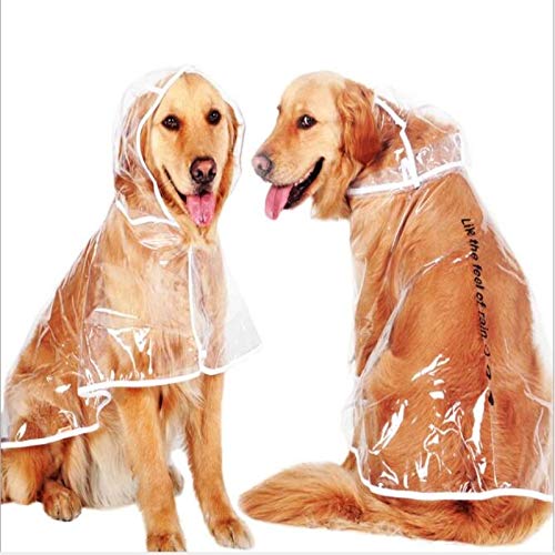 WHZ Waterproof Transparent Raincoat Clothing for Pet Dog, Size:M...