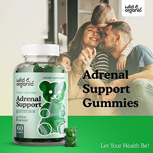 Wild & Organic Adrenal Support Supplements Gummies - Energy, Stre...