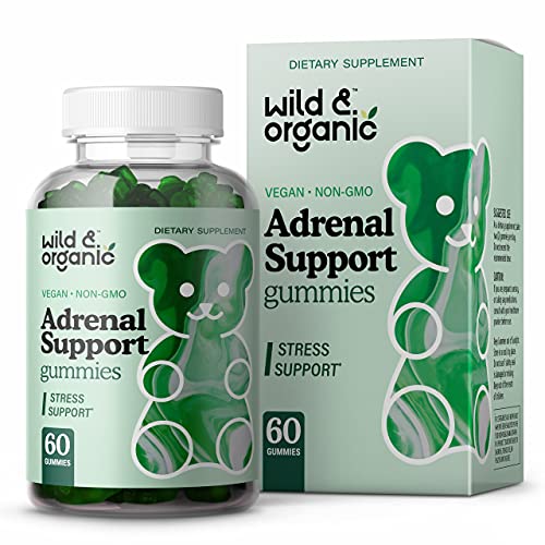 Wild & Organic Adrenal Support Supplements Gummies - Energy, Stre...