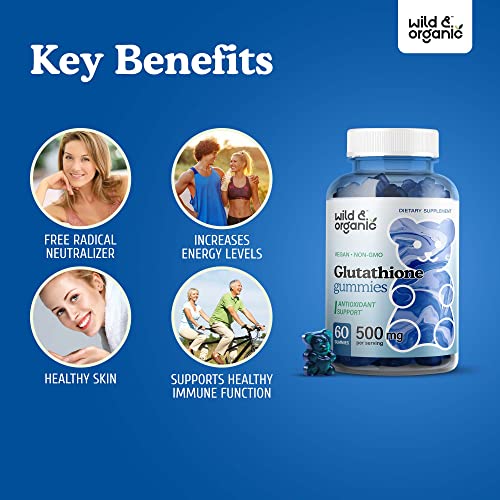 Wild & Organic Glutathione Gummies - Reduced Glutathione for Live...