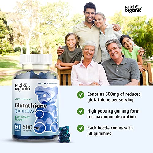 Wild & Organic Glutathione Gummies - Reduced Glutathione for Live...