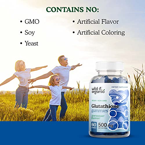 Wild & Organic Glutathione Gummies - Reduced Glutathione for Live...