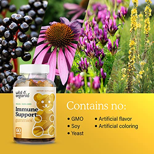 Wild & Organic Immune Support Gummies - Immune Support Supplement...