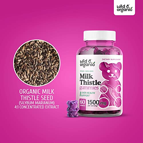Wild & Organic Milk Thistle Gummies - Liver Cleanse & Repair Live...
