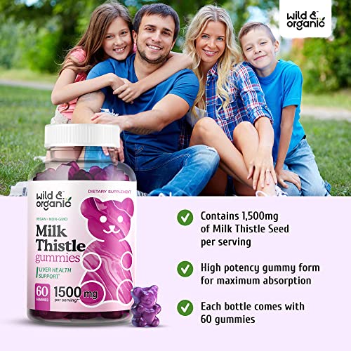 Wild & Organic Milk Thistle Gummies - Liver Cleanse & Repair Live...