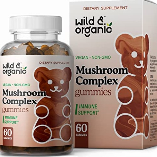 Wild & Organic Mushroom Gummies - Reishi, Chaga, Cordyceps, Maita...