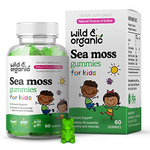 Wild & Organic Sea Moss Gummies for Kids - Vitamins & Iodine Rich...