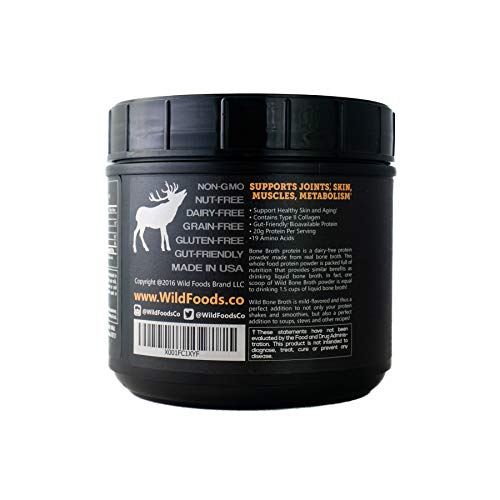 Bone Broth Protein Powder by Wild Foods | Non-GMO, Paleo, All-Nat...