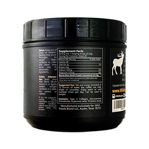 Bone Broth Protein Powder by Wild Foods | Non-GMO, Paleo, All-Nat...