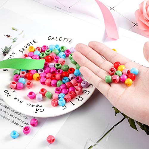 100 Pieces Mini Hair Claw Clips Colorful Bead Hair Pins Clamps Sm...