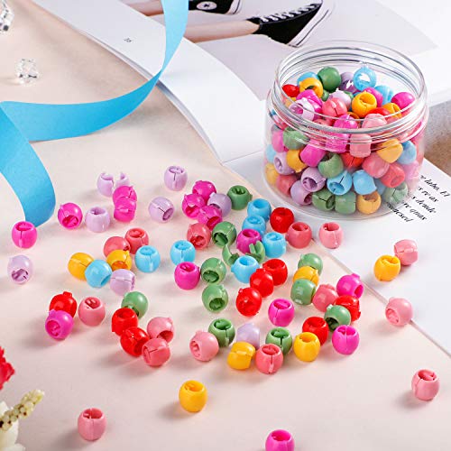 100 Pieces Mini Hair Claw Clips Colorful Bead Hair Pins Clamps Sm...