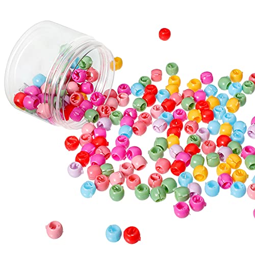 100 Pieces Mini Hair Claw Clips Colorful Bead Hair Pins Clamps Sm...