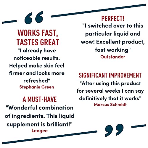 Concentrated Liquid Collagen Peptides Supplement - Hair, Skin, Na...