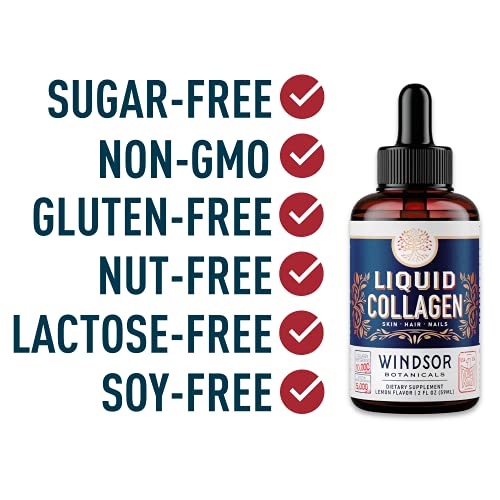 Concentrated Liquid Collagen Peptides Supplement - Hair, Skin, Na...