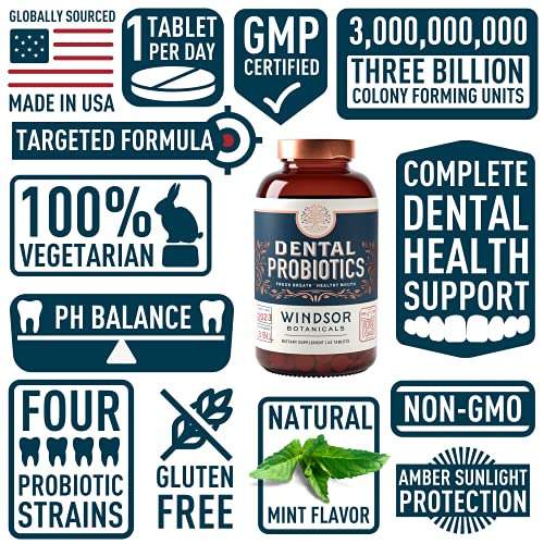 Dental Probiotics Bad Breath Treatment by Windsor Botanicals - Ch...
