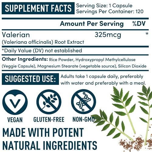 Valerian Root Extract Capsules Supplement - Windsor Botanicals Ma...
