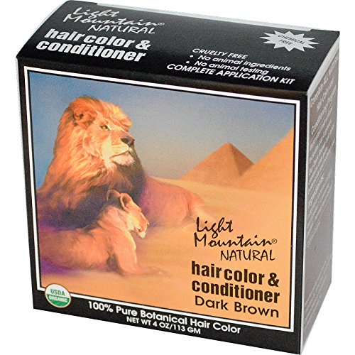 Light Mountain, Organic Hair Color & Conditioner, Dark Brown, 4 o...