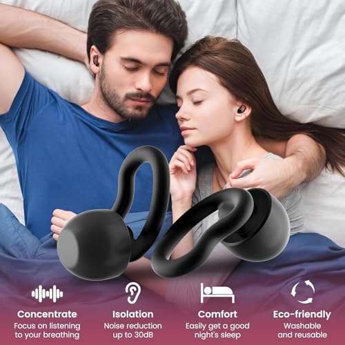 Noise Cancelling Ear Plugs for Sleeping - 2 Pairs Reusable Soft S...