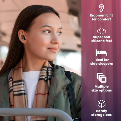 Noise Cancelling Ear Plugs for Sleeping - 2 Pairs Reusable Soft S...