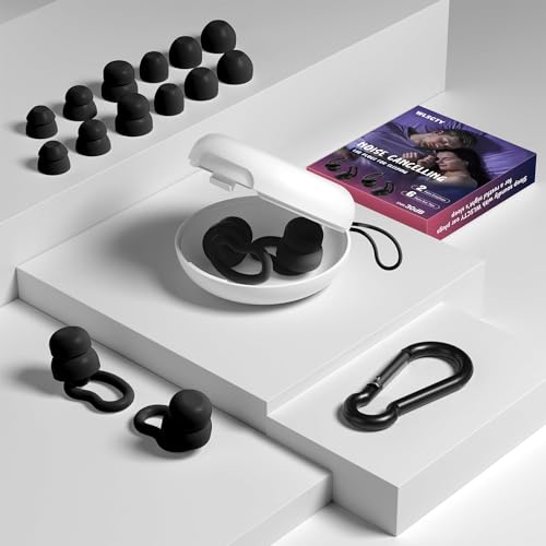Noise Cancelling Ear Plugs for Sleeping - 2 Pairs Reusable Soft S...