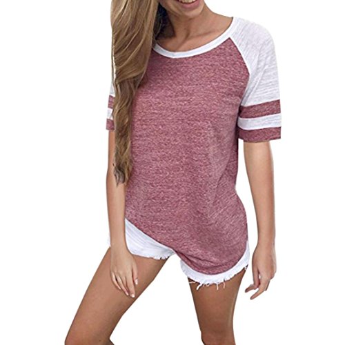 WM & MW Baseball Tees Shirt,Fashion Women Short Sleeve O-Neck Cau...