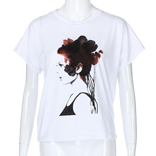 WM & MW T-Shirt for Women Fashion Tops Short Sleeve O-Neck Graphi...