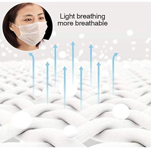 50 pack disposable face mask, 2- PLY, Anti Virus, Dust Mask Breat...