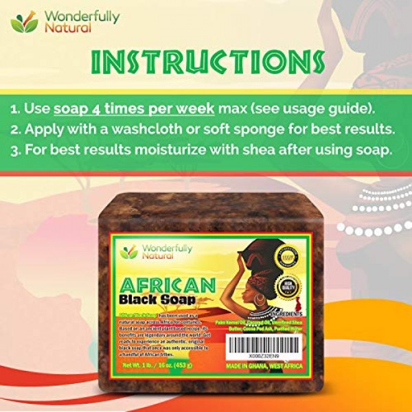 #1 Organic African Black Soap | Acne Treatment & Dark Spot Remove...