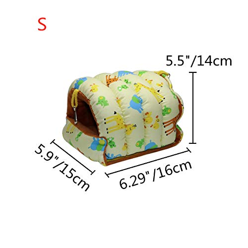 Bird Nest House Winter Warm Hammock Happy Hut Cave Bed for Parrot...