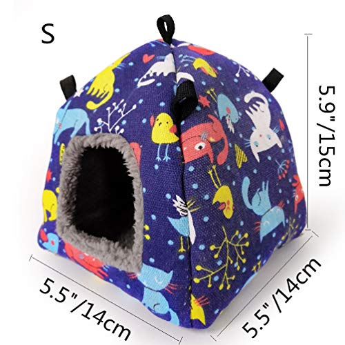 Bird Plush Hammock Parrot Hanging Snuggle Cave Happy Hut Tent for...