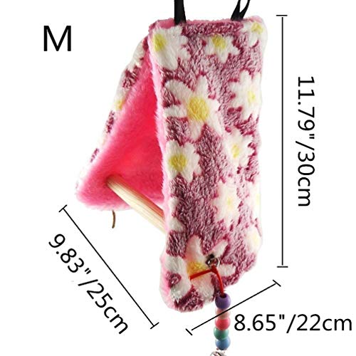 Bird Plush Perch Tent Winter Warm Triangle Hammock Nest Bed for P...