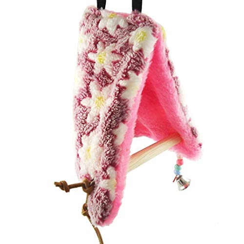 Bird Plush Perch Tent Winter Warm Triangle Hammock Nest Bed for P...