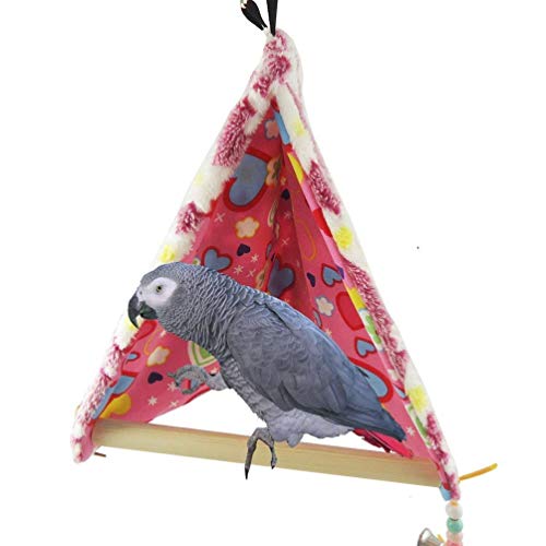 Bird Plush Perch Tent Winter Warm Triangle Hammock Nest Bed for P...