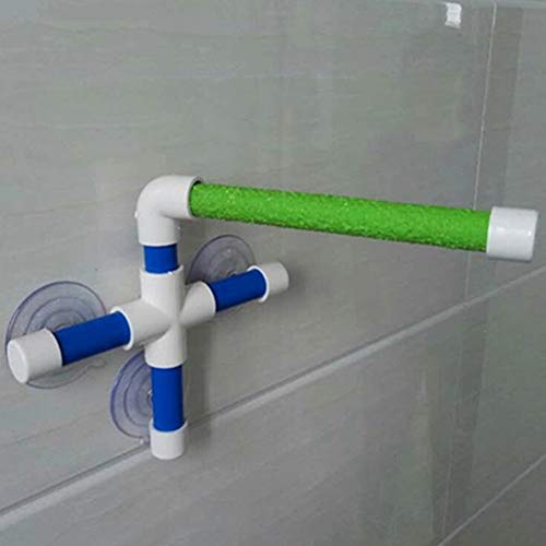 Bird Portable Suction Cup Shower Perch Window Wall Standing Platf...