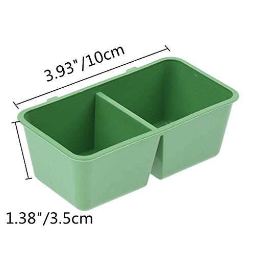 Wontee Bird Seed Food Feeding Cups Plastic Hanging Bowl for Poult...