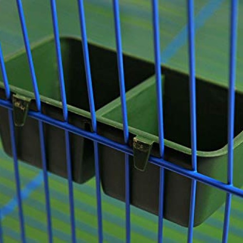 Wontee Bird Seed Food Feeding Cups Plastic Hanging Bowl for Poult...