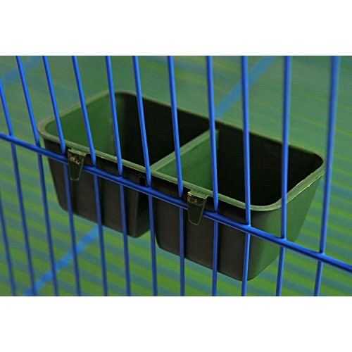 Wontee Bird Seed Food Feeding Cups Plastic Hanging Bowl for Poult...